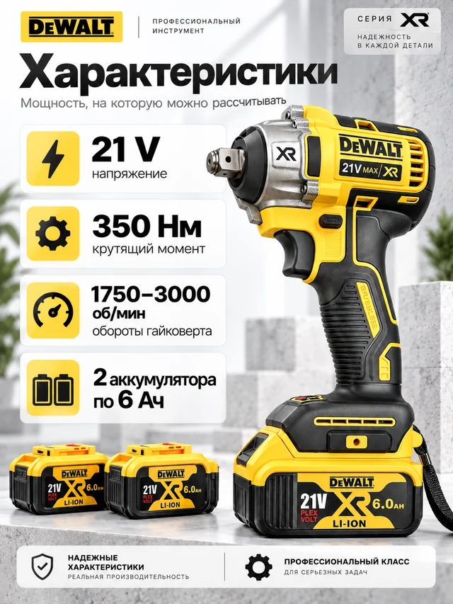 Инфографика гайковёрта — характеристики